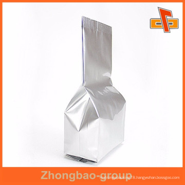 Stand up side gusset sliver tea packaging factories Guangzhou